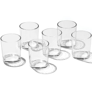 Merry & Bright Stackable Clear Tall Glasses, Set of 6