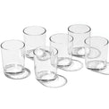Merry & Bright Stackable Clear Tall Glasses - Set Of 6
