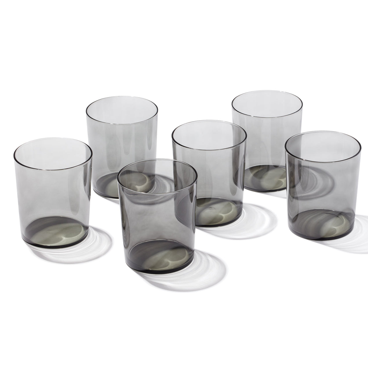 cambridge silversmiths Stackables Smoke Tall Glasses Set of 6