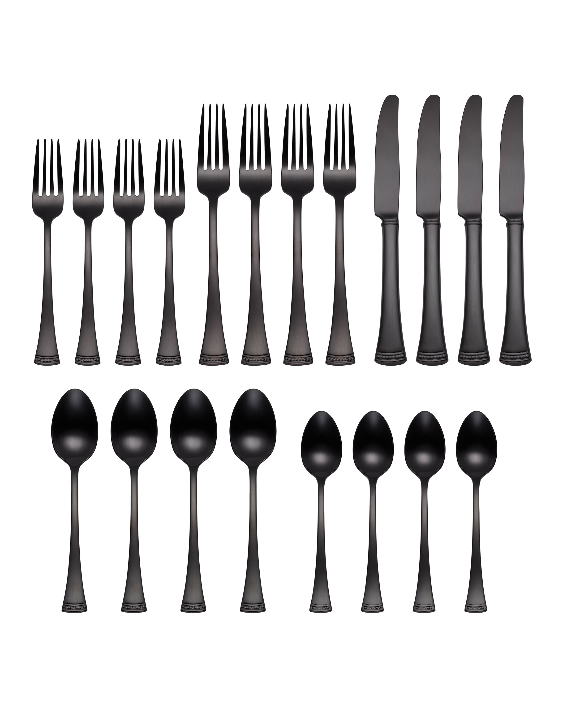 Portola Black Satin 20-Piece Flatware Set – Lenox Corporation