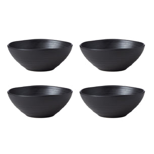 Ridge Black 12-Piece Dinnerware Set