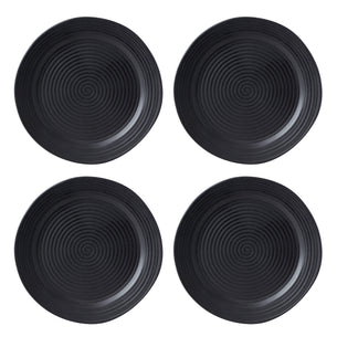 Ridge Black 12-Piece Dinnerware Set
