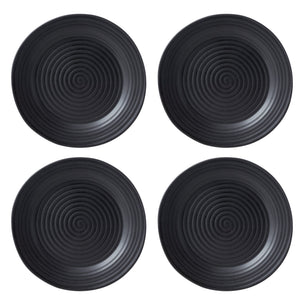 Ridge Black 12-Piece Dinnerware Set