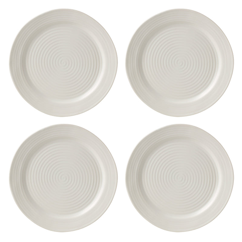 Ridge White 12-Piece Dinnerware Set