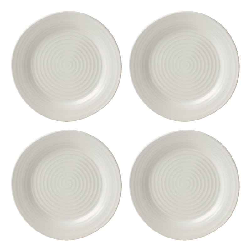 Ridge White 12-Piece Dinnerware Set