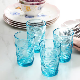 Butterfly Meadow Blue Tall Glasses, Set of 4