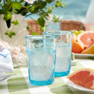 Butterfly Meadow Blue Tall Glasses - Set Of 4