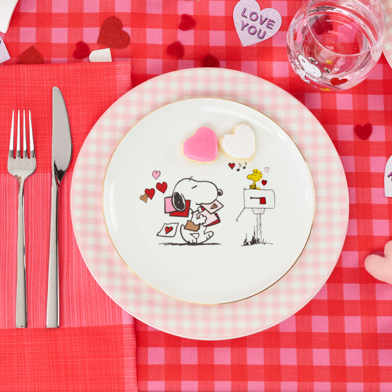 Snoopy Valentine's Day Accent Plates, Set of 4, Assorted