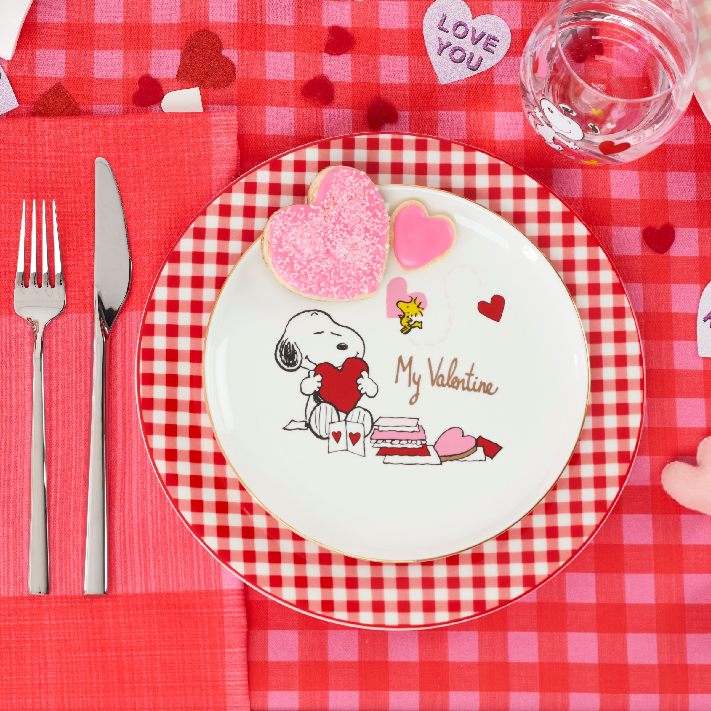 スヌーピー LENOX 陶器 海外 置物 バレンタイン 4点セット Snoopy Valentine's Day Accent Plates, Set of 4 – Lenox Corporation
