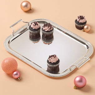 Silverplate Rectangular Tray With Handles
