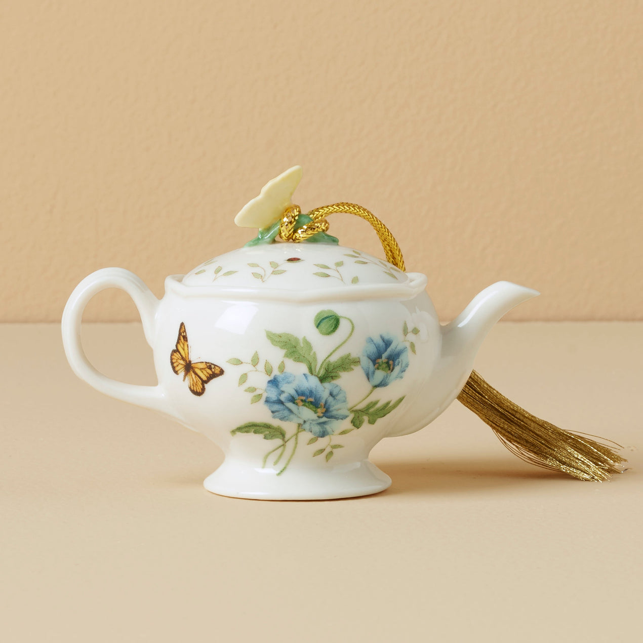Butterfly Meadow Teapot Ornament