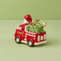 Santa In Fire Truck Ornament