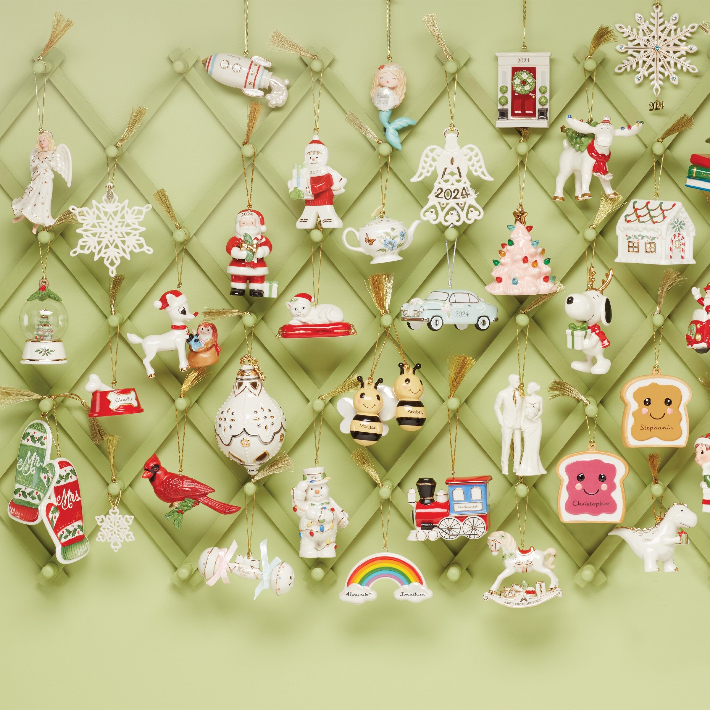 Personalized 2-Piece Peanut Butter & Jam Ornament Set – Lenox
