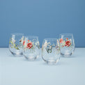 Butterfly Meadow Stemless Wine Glasses, Set of 4