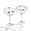 10 oz Floral Brights Coupe Glasses, Set Of 2