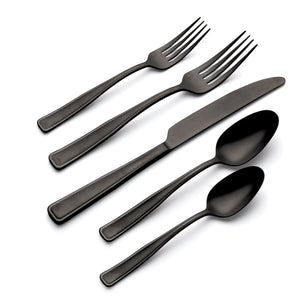 Reid Black Vintage 20-Piece Flatware Set