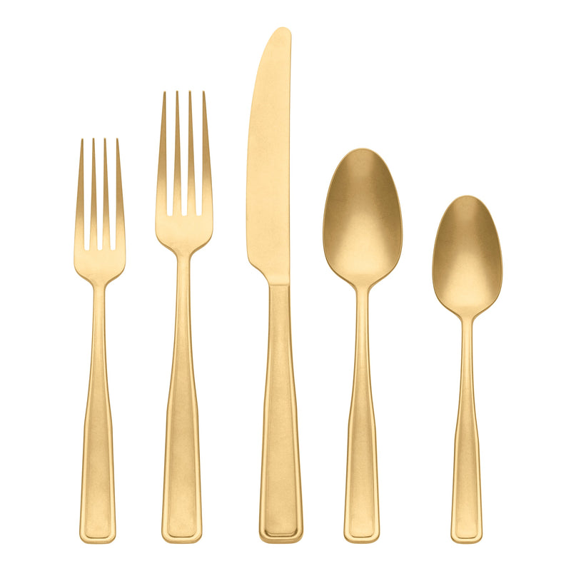 Reid Vintage Champagne Tumbled 20 Piece Flatware Set