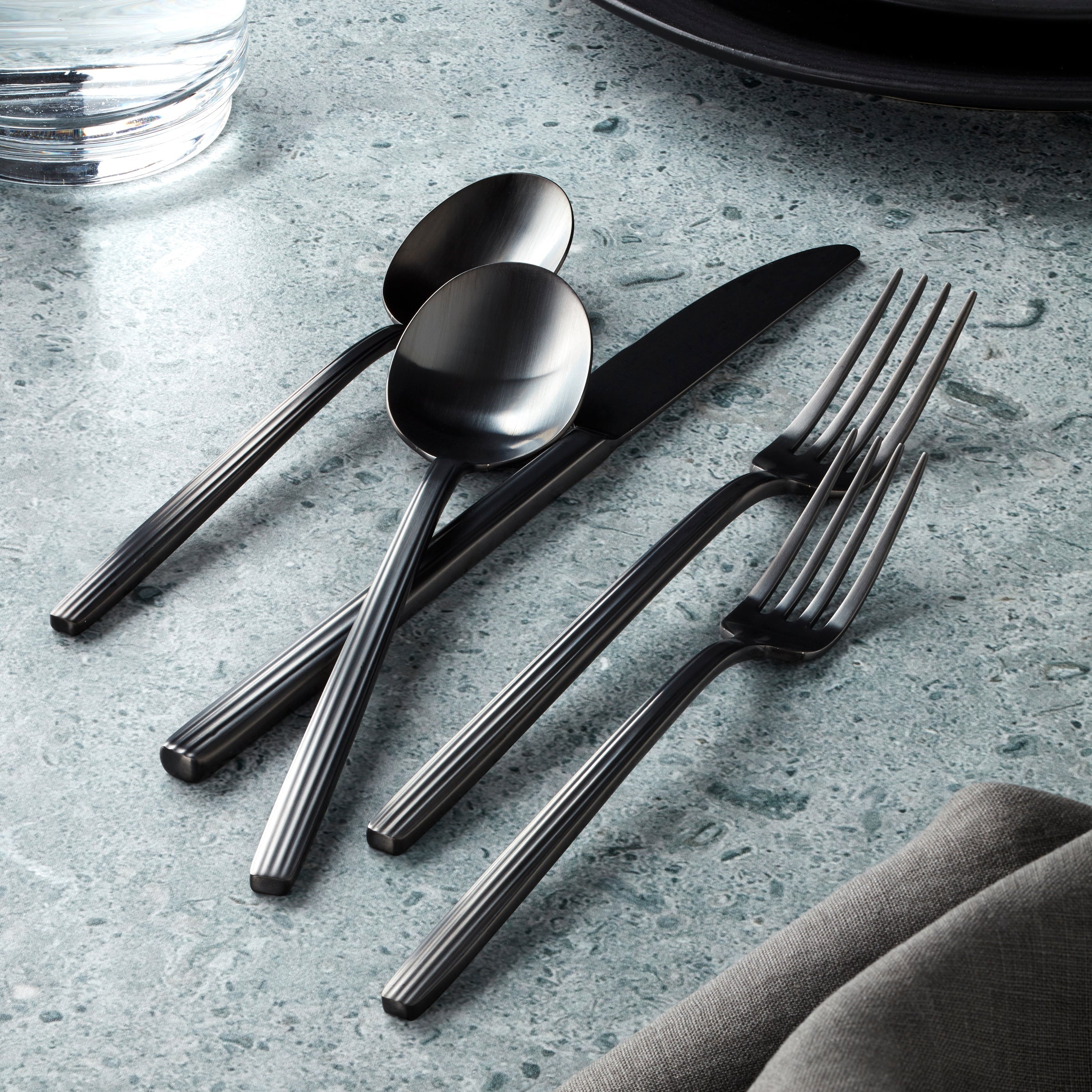Dean Black Satin 20-Piece Flatware Set – Lenox Corporation