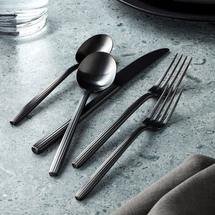 Dean Black Satin 20-Piece Flatware Set