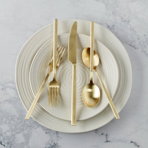 Dean Champagne Satin 20-Piece Flatware Set