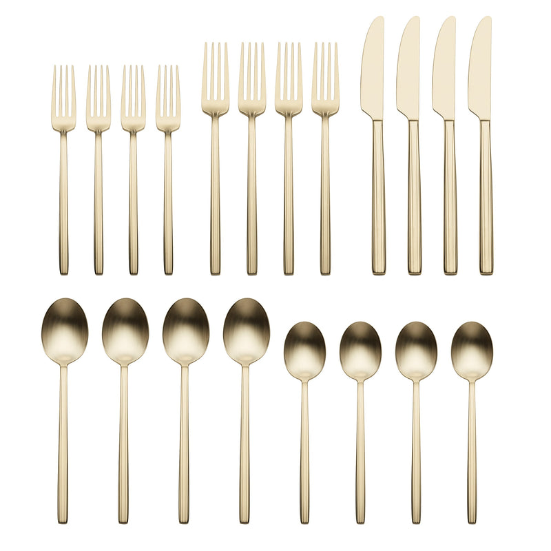 Dean Satin Champagne 20 Piece Flatware Set