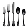 James Street Black Satin 20-Piece Flatware Set