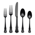 James Street Black Satin 20-Piece Flatware Set