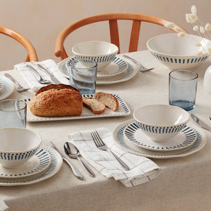 Artisanal Stripe 12-Piece Dinnerware Set