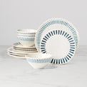 Artisanal Stripe 12-Piece Dinnerware Set