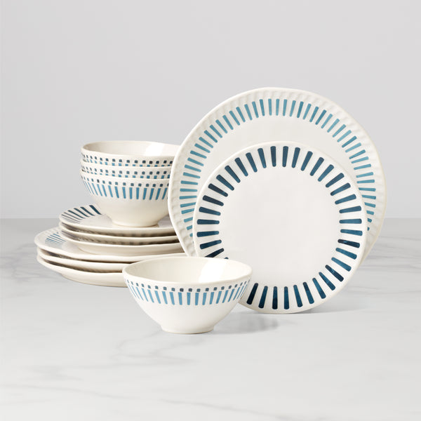 Artisanal Stripe 12-Piece Dinnerware Set – Lenox Corporation