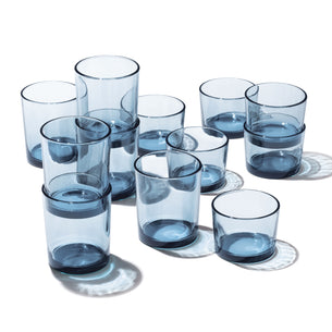 Stackables Blue Drinkware, Set of 12