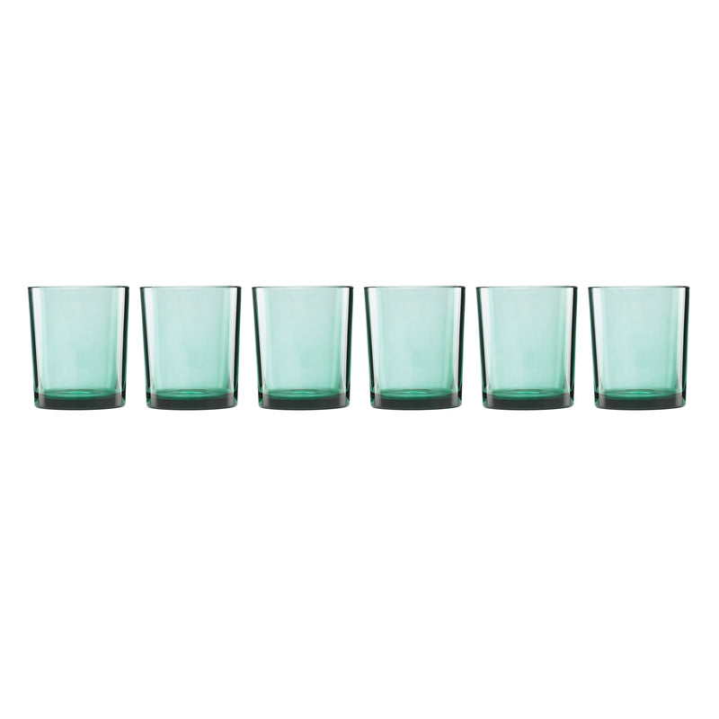 Merry & Bright Stackable Green Tall Glasses, Set Of 6