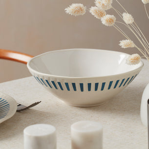 Artisanal Stripe Serving Bowl