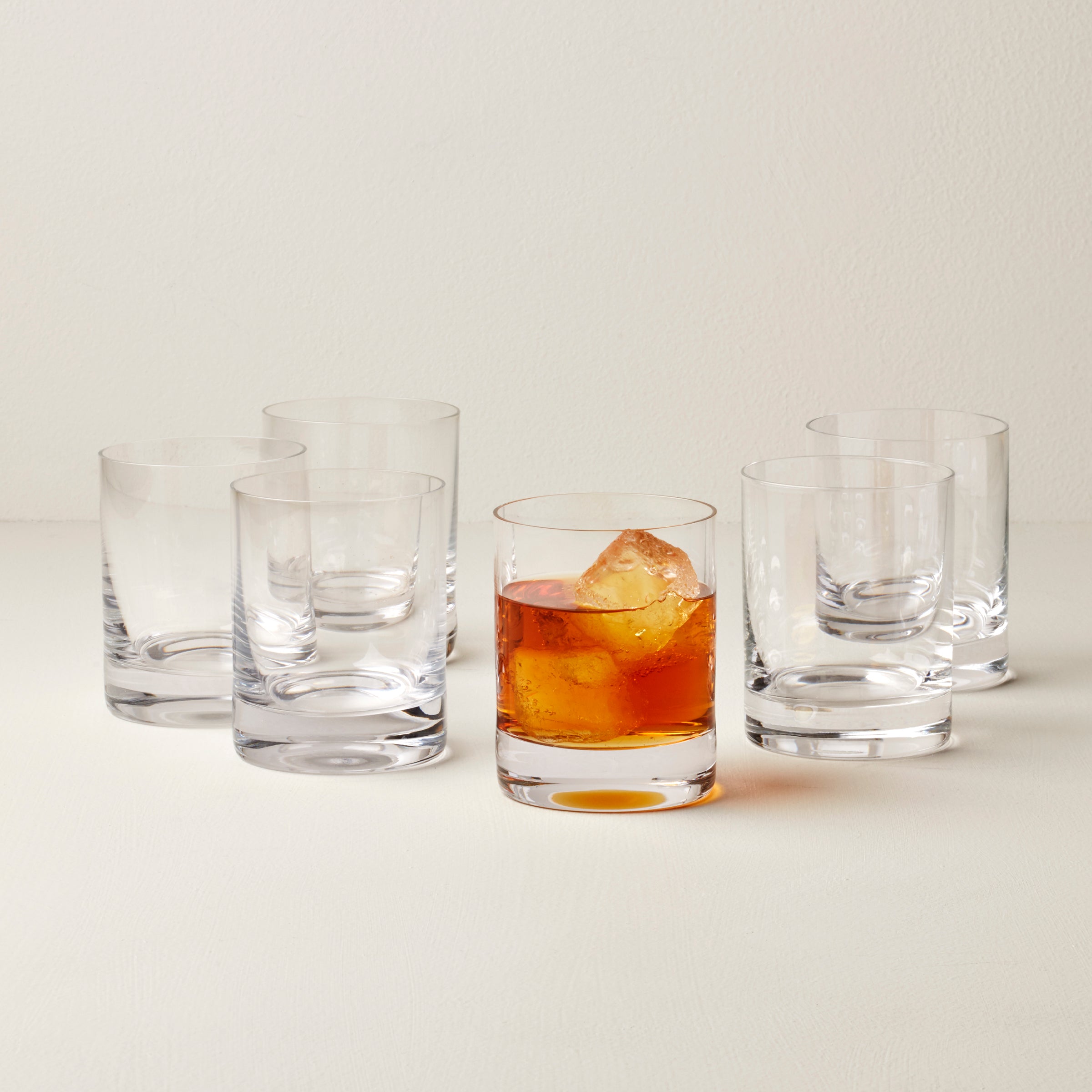 Tuscany Classics Cylinder Double Old Fashion Glasses, Set of 6