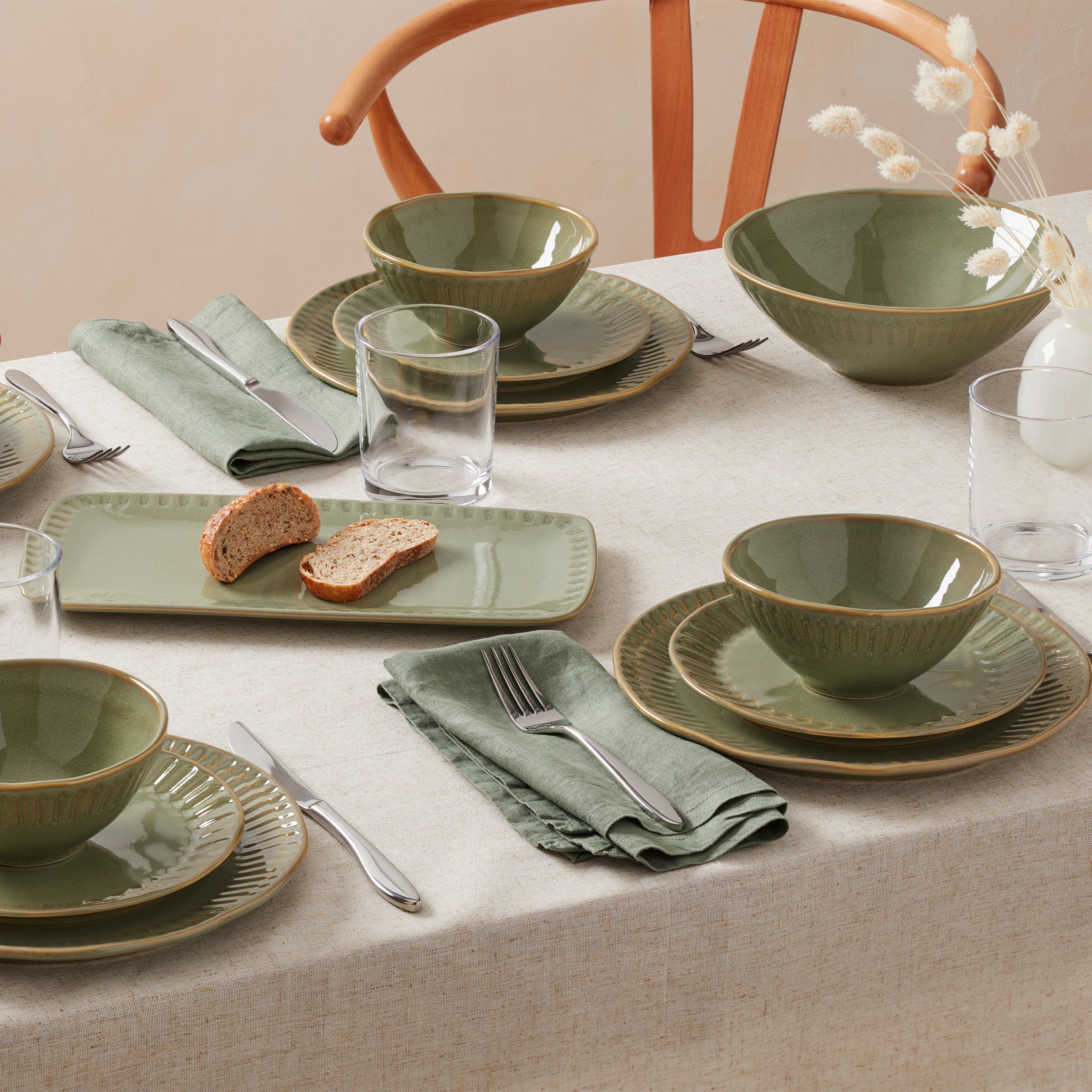 Artisanal Stripe Green Hors d'Oeuvres Tray – Lenox Corporation