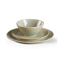 Artisanal Stripe Green 12 Piece Dinnerware Set