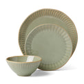 Artisanal Stripe Green 12 Piece Dinnerware Set