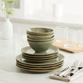 Artisanal Stripe Green 12 Piece Dinnerware Set