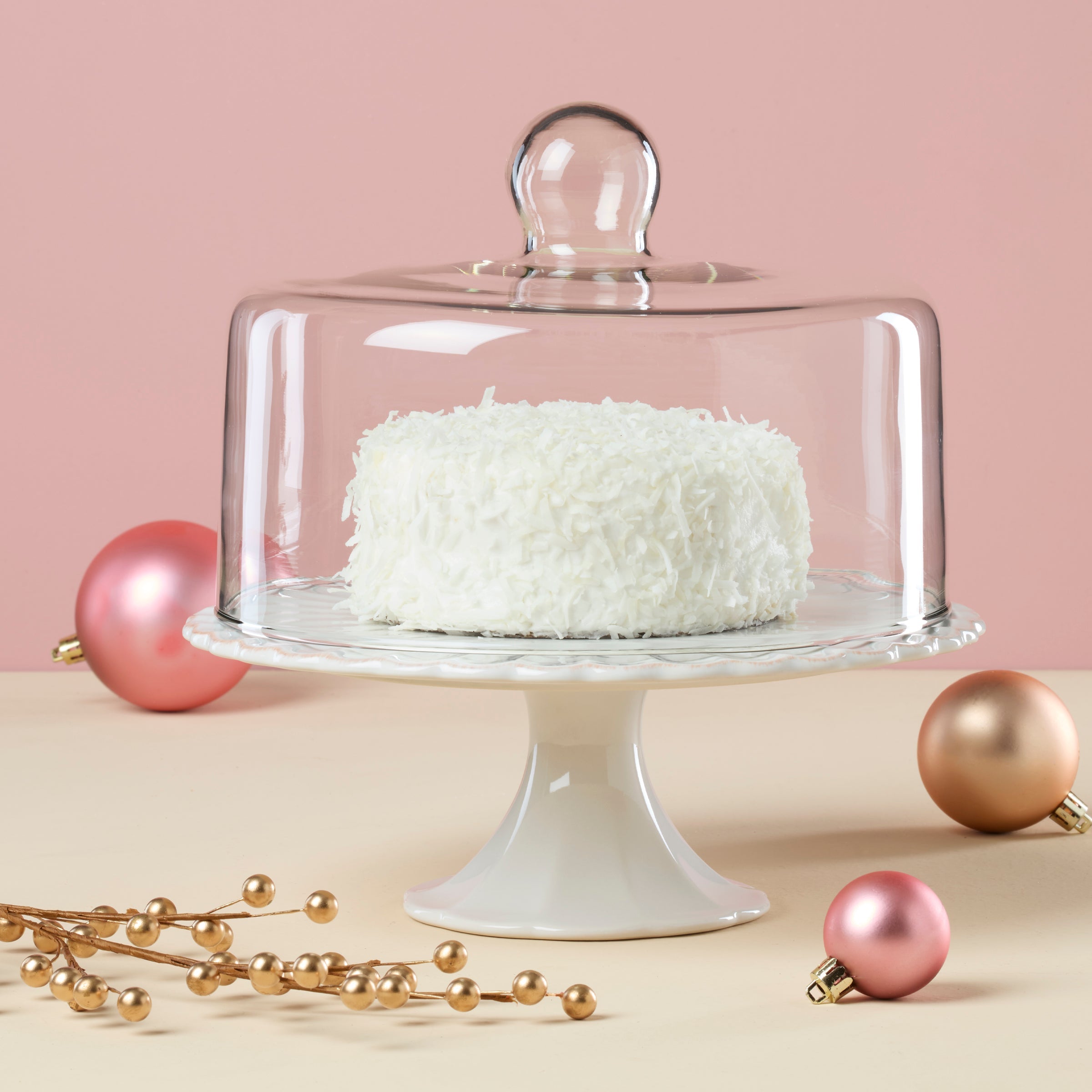 French Perle White Cake Plate with Dome – Lenox Corporation