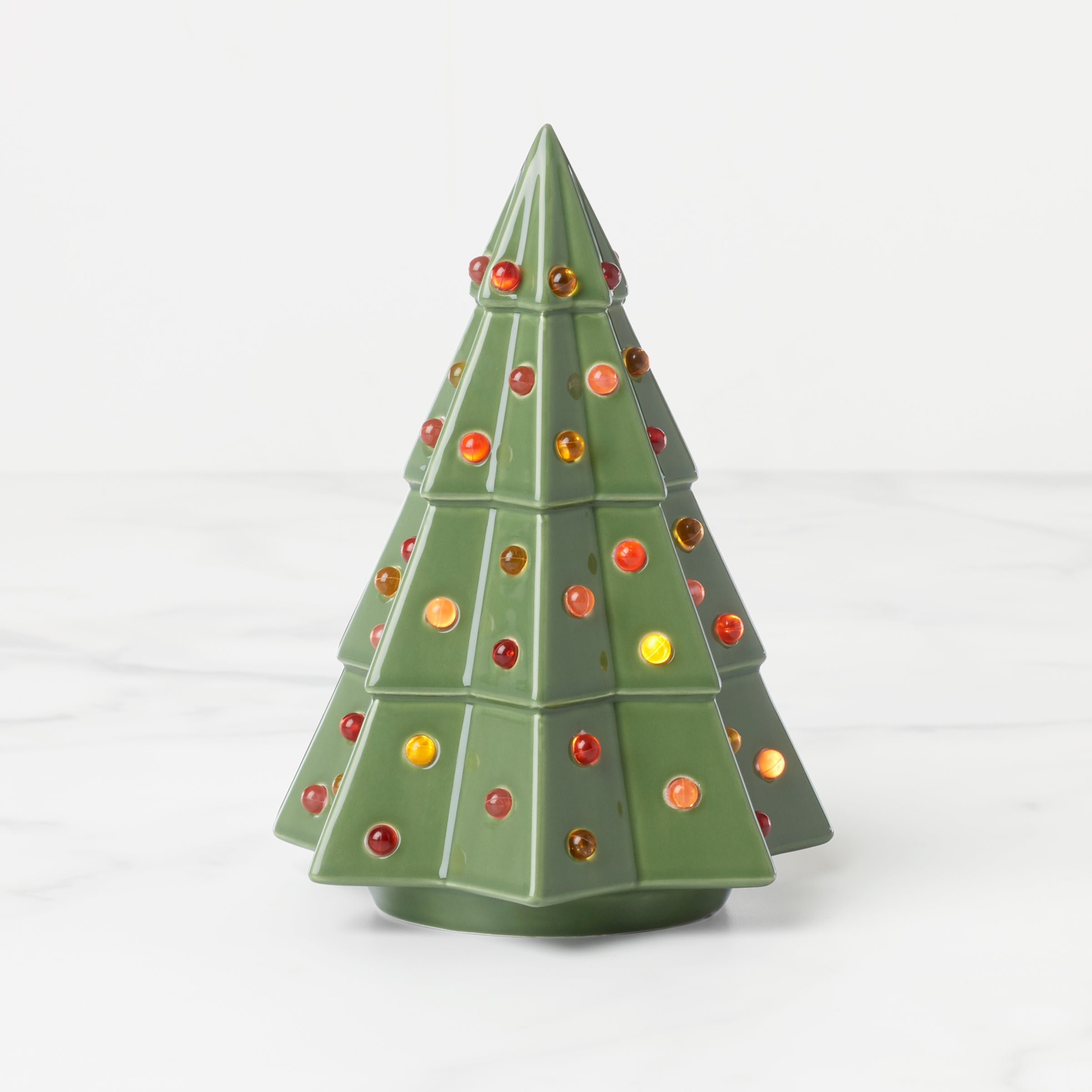 置物 Christmas tree Evergreen Small Lit Tree Figurine – Lenox Corporation