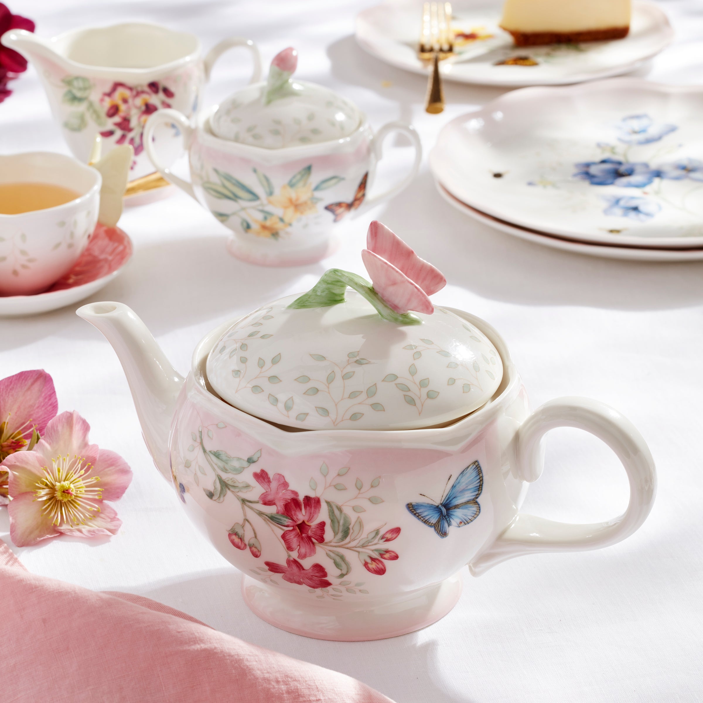 Butterfly Meadow Pink Ombre 5-Piece Tea Set – Lenox Corporation