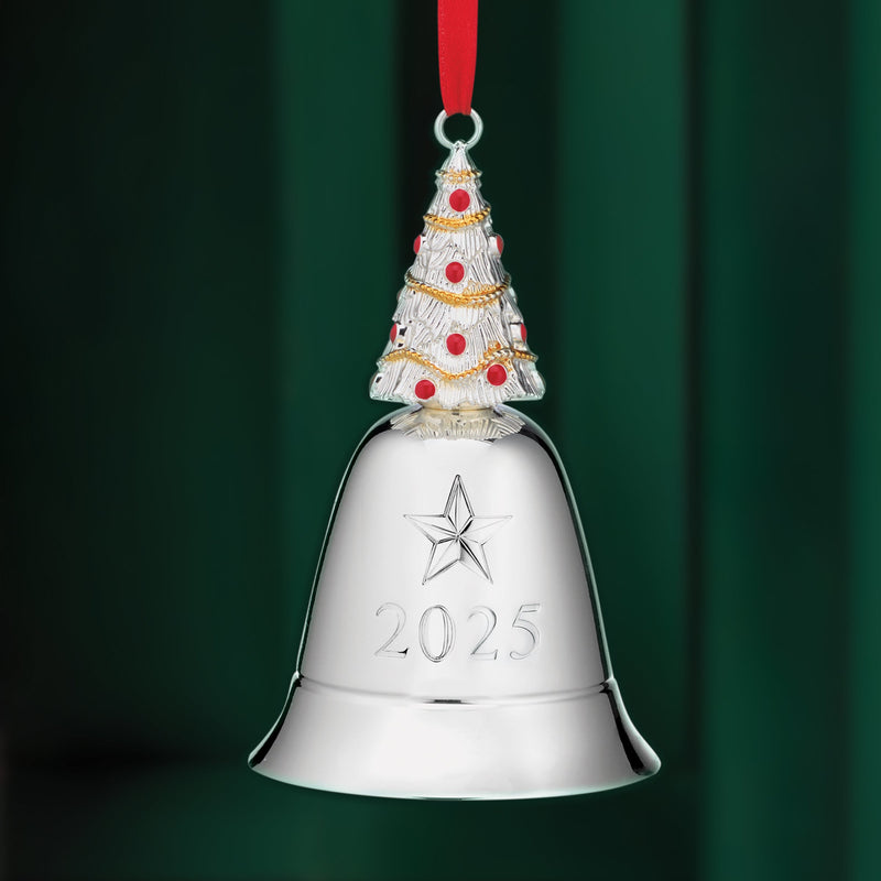 2025 Musical Bell Silverplate Ornament, We Wish You a Merry Christmas