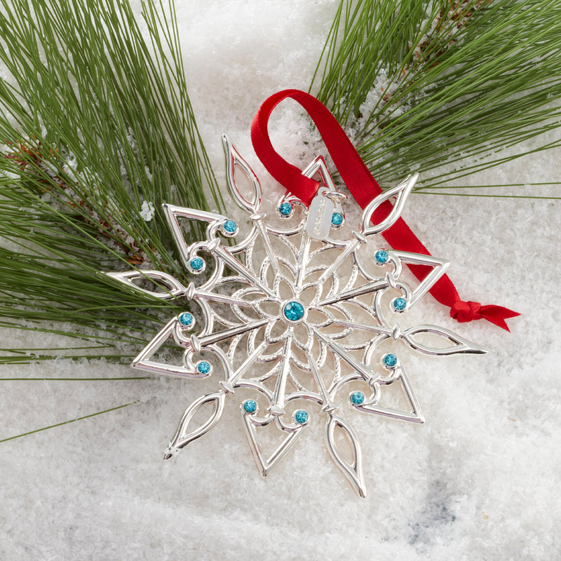 2025 Snow Majesty Silverplate Ornament, 21st Edition