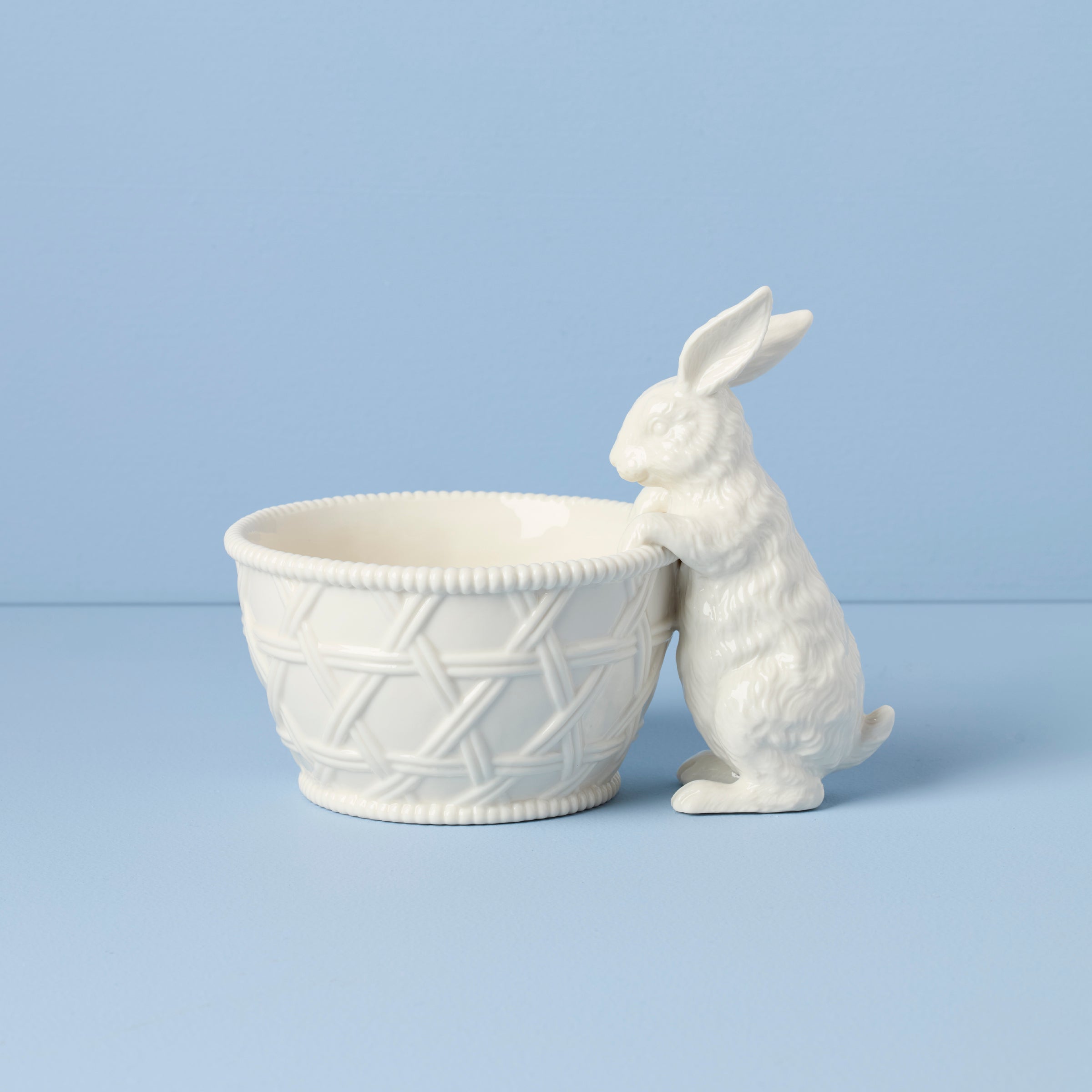 Lenox Wicker Creek Bunny Candy Dish