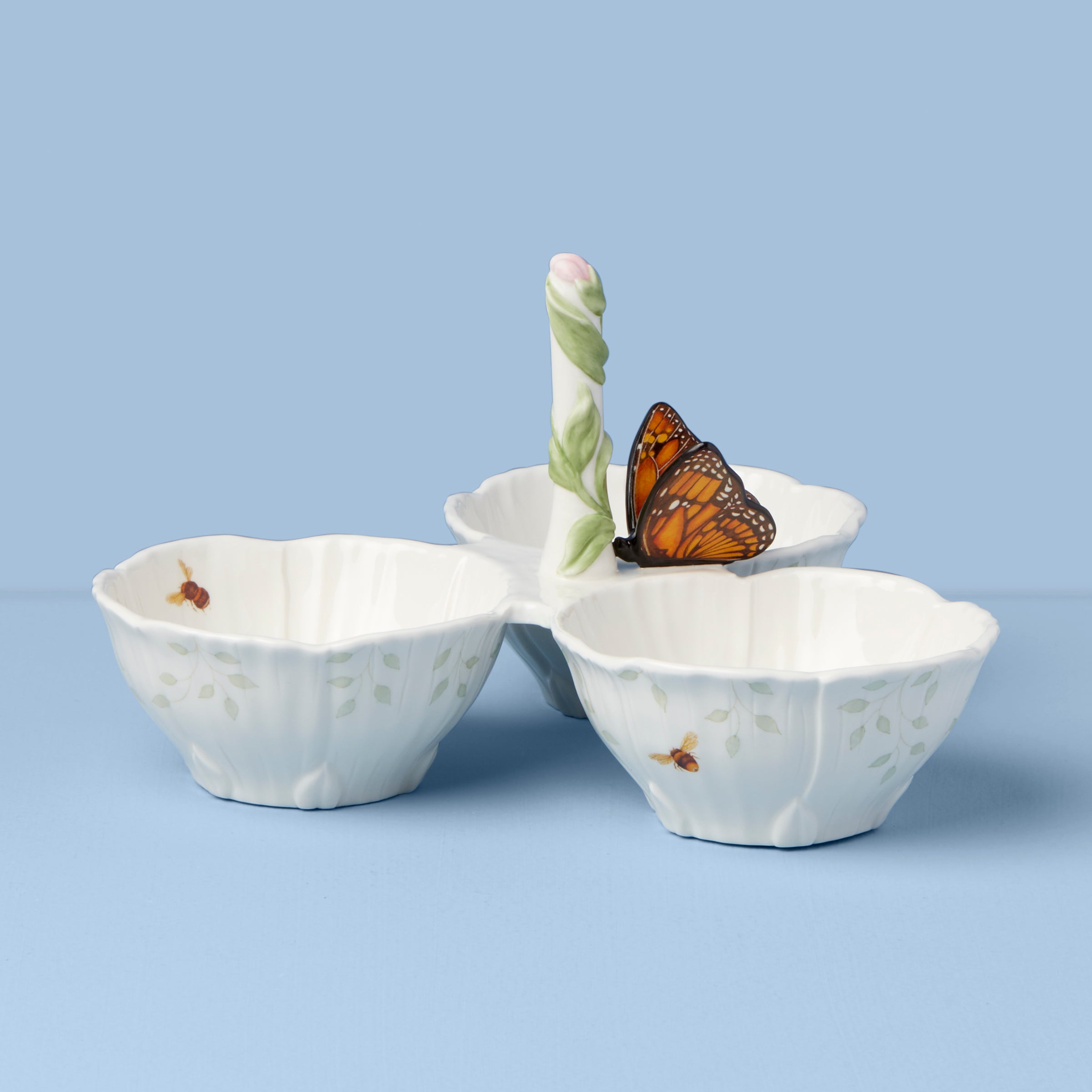 Butterfly Meadow Floral 3-Section Server – Lenox Corporation