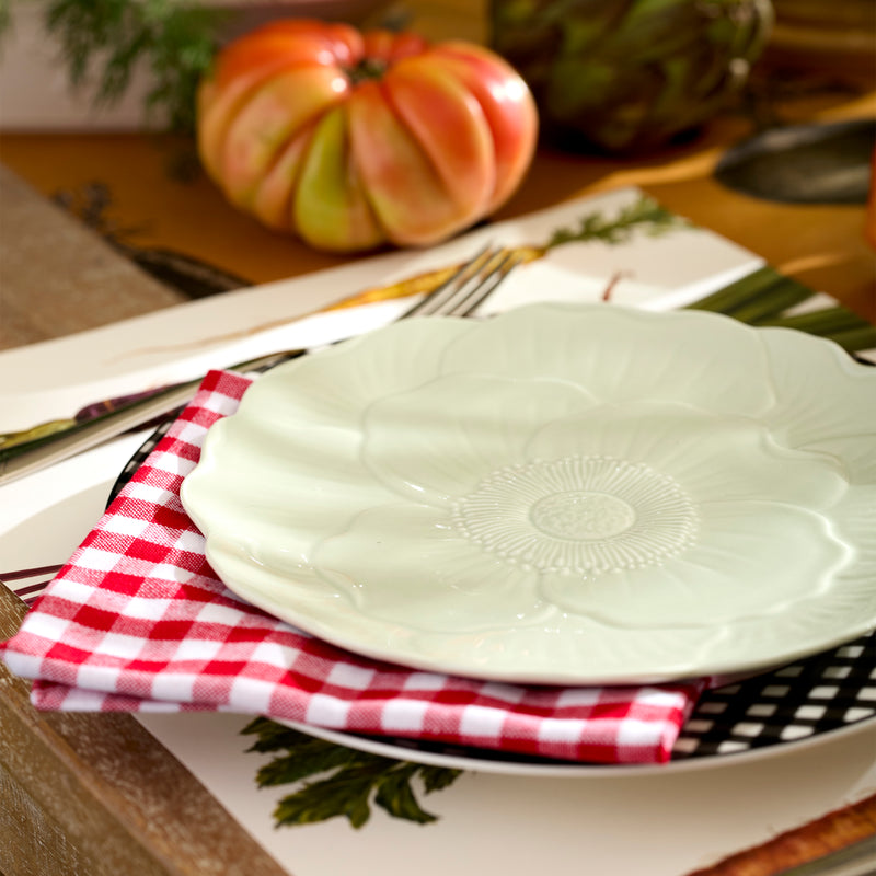 Butterfly Meadow Floral Set of 4 Accent Plates, Green