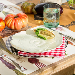 Butterfly Meadow Floral Green Accent Plates, Set of 4