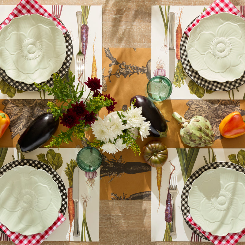 Butterfly Meadow Floral Set of 4 Accent Plates, Green