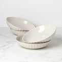 French Perle Scallop White Dinner Bowls, Set of 4