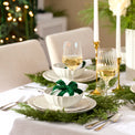 French Perle Scallop White 12-Piece Dinnerware Set